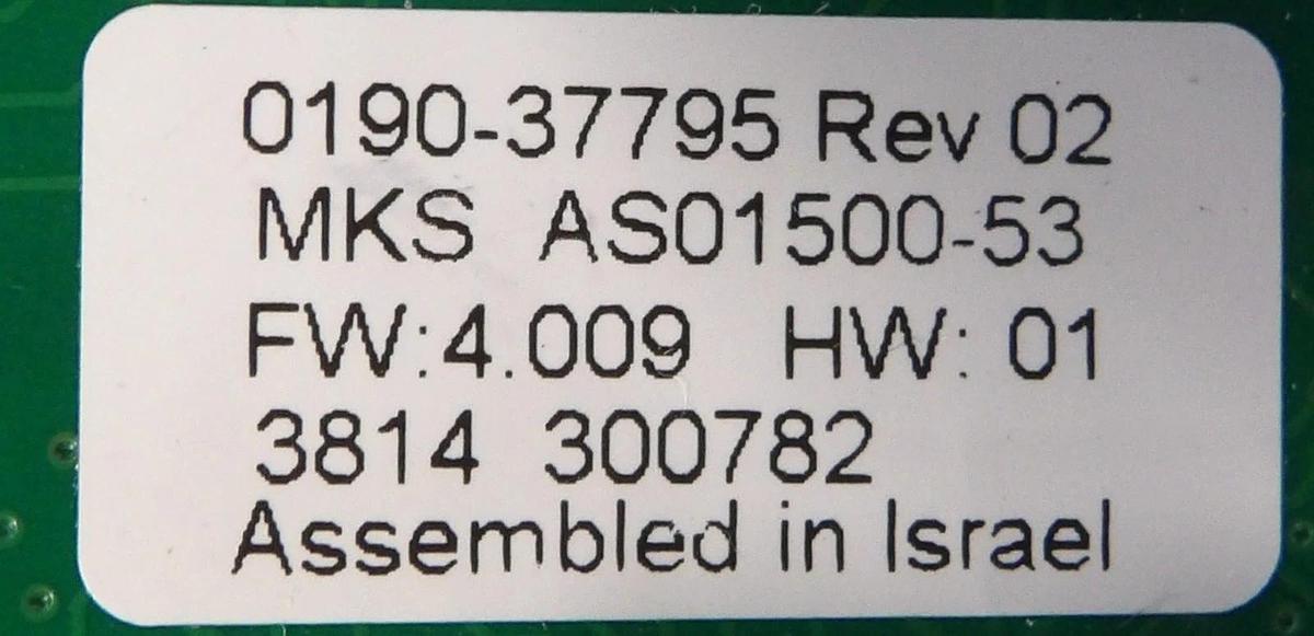 Used MKS Instruments AS01500-53 Interlock Module PCB Card AMAT 0190-37795 Working