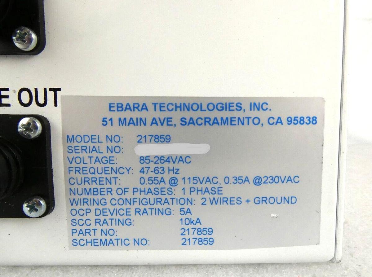 Used Ebara 217859 Vacuum Dry Pump Interface Controller Module Working Surplus