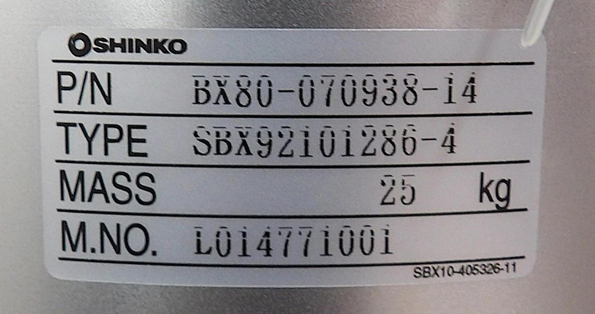 Used Shinko BX80-070938-14 300mm Wafer Handling Robot TEL Trias SBX92101286-4 Spare