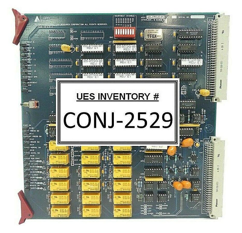Used Lam Research 853-370141-002 8 Sided PM Interlock PCB Card Working Surplus
