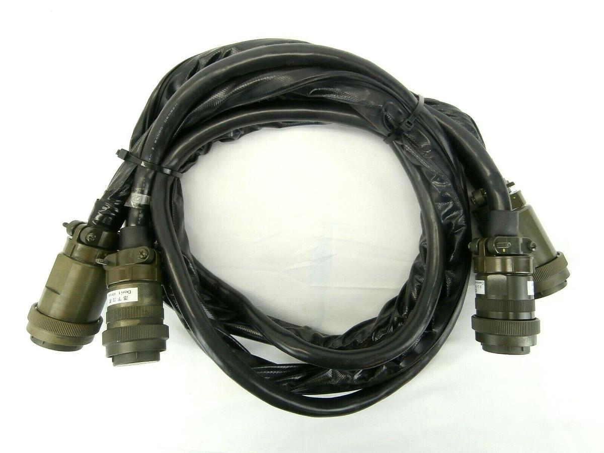 Used Mitsubishi MELFA RV Series Robot Cable Set of 2 1E-2CBL-N(P) 1E-2CBL-N(S) Spare