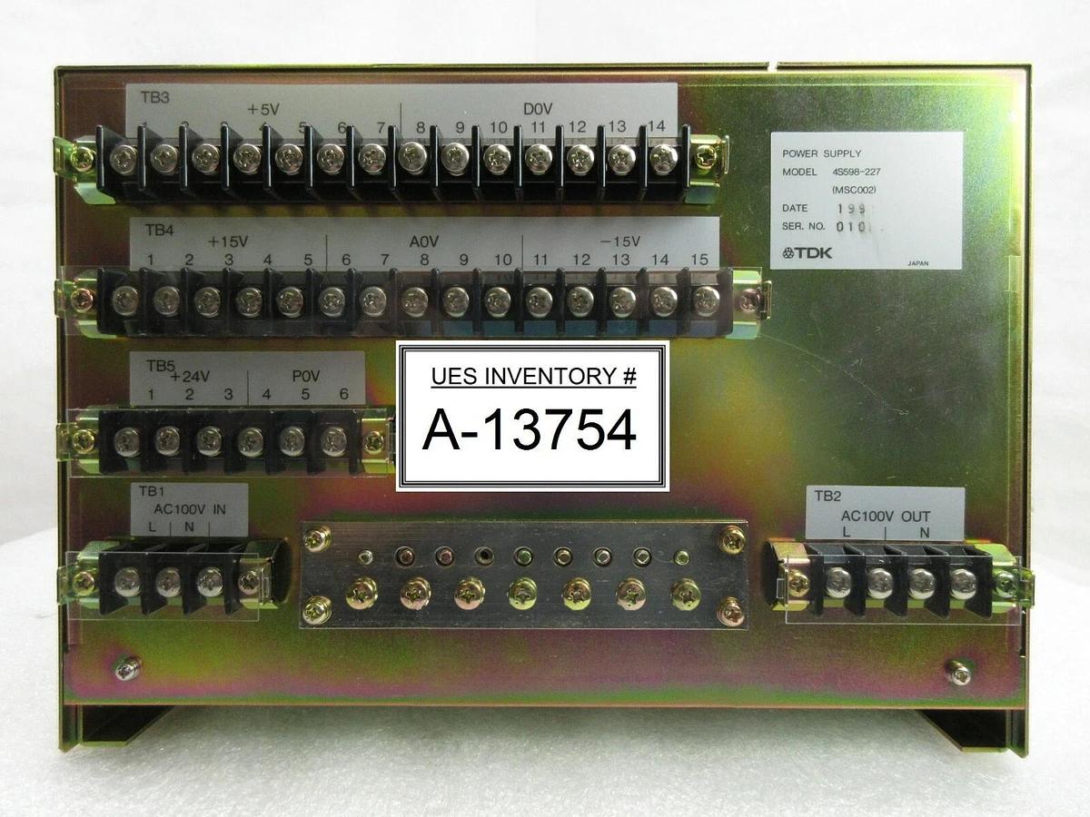 Used TDK (MSC002) Power Supply Nikon 4S598-227 NSR System Used Working