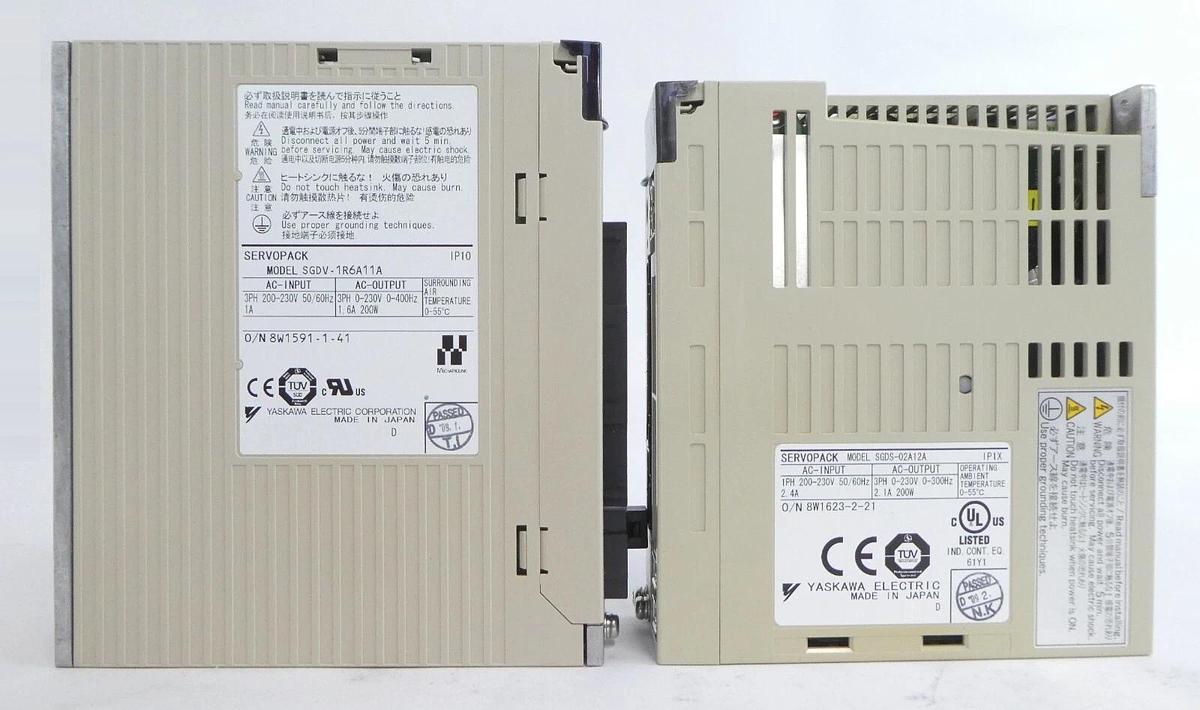 Used Yaskawa Electric SGDV-1R6A11 Servo Drive SERVOPACK Lot of 7 Working Surplus