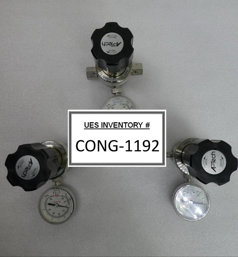Used APTech AP1010SM 3PW FV4 FV4 IV4 Single Stage Regulator Valve Reseller Lot of 3