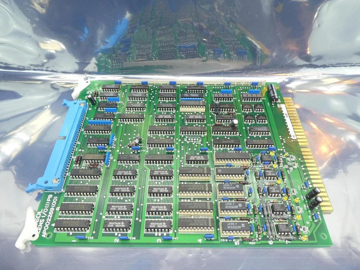Used JEOL AP002269(00) Lens I/O PCB Card LENS I/O(1) PB JSM-6300F SEM Working Surplus