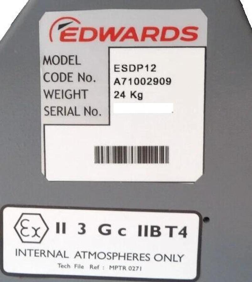 ESDP12 Edwards A71002909 Dry Scroll Vacuum Pump ESDP-12 New Surplus