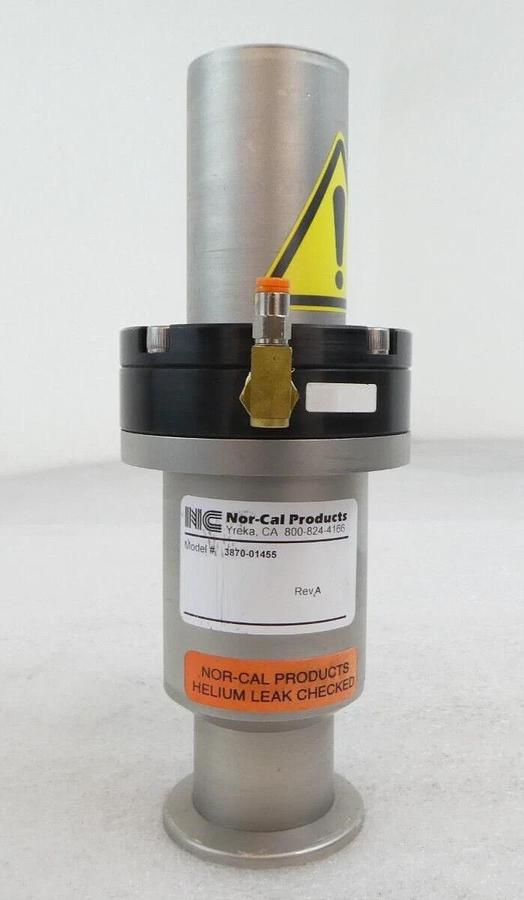 Used Nor-Cal Products 3870-01455 Pneumatic Angle Valve Reseller Lot of 2 AMAT Working