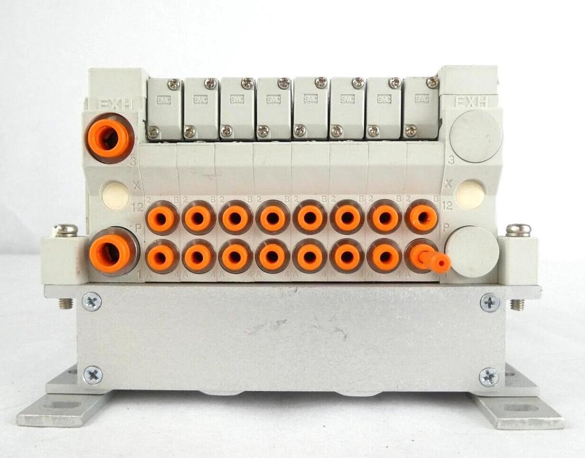 Used SMC EX160-SDN1A 8-Port Pneumatic Manifold VQ1200NY-5-X35 AMAT Lot of 2 Working