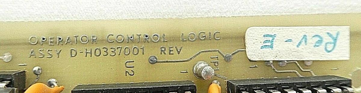 Used Varian Semiconductor VSEA D-H0337001 Operator Control Logic PCB Rev. E Working