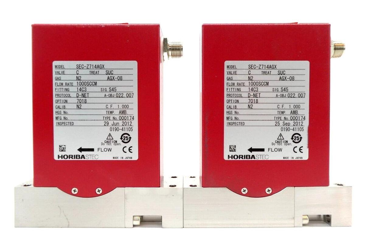 Used Horiba STEC SEC-Z714AGX Mass Flow Controller MFC Z700 Lot of 12 Working Surplus