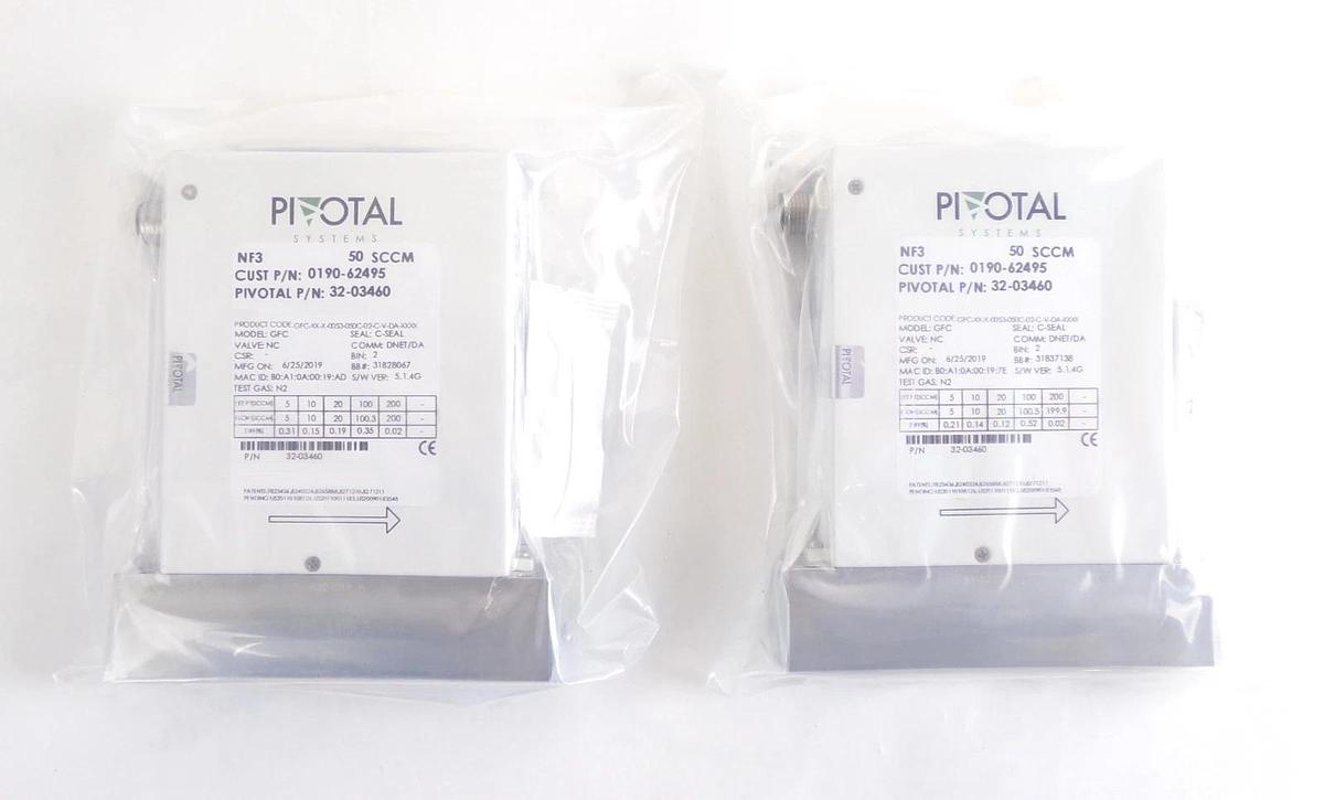 Pivotal Systems 32-03460 Mass Flow Controller MFC AMAT 0190-62495 Lot of 4 New