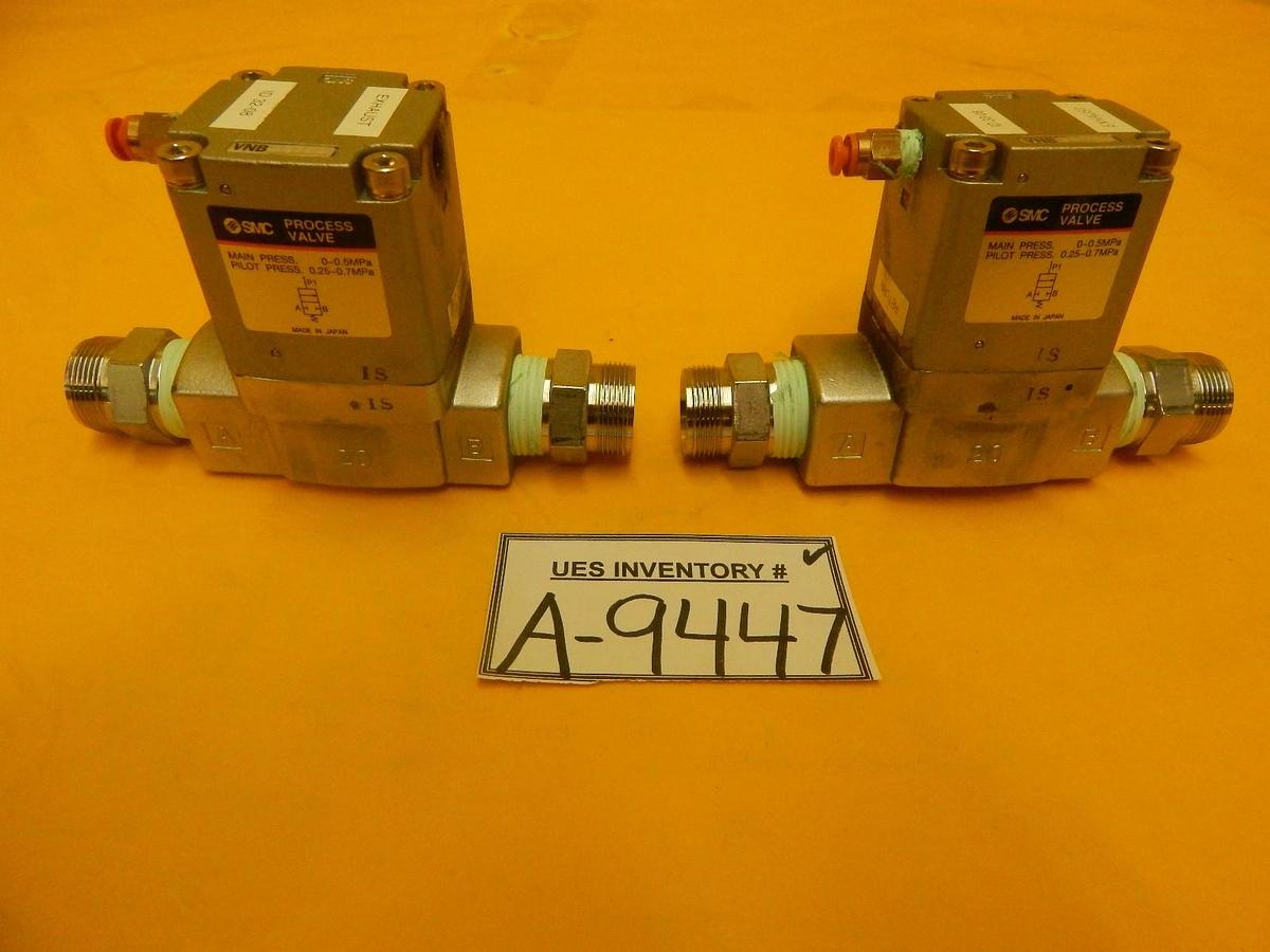 Used SMC VNB301AS Pneumatic Process Valve Reseller Lot of 2 Used Working