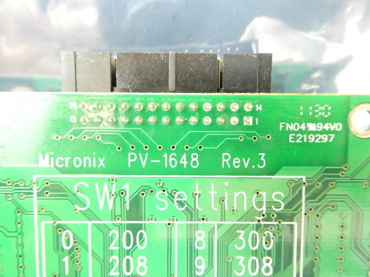 Used Micronix 016.104.010 I/O Interface Board PCB PV-1648 S Air Products Working