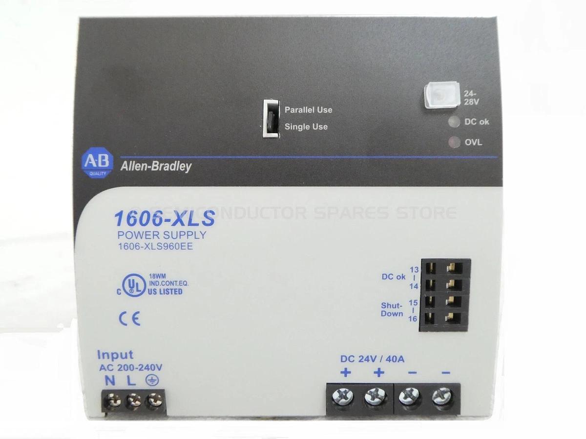 Used AB Allen-Bradley 1606-XLS960EE PLC Automation Power Supply 1606-XLS Working