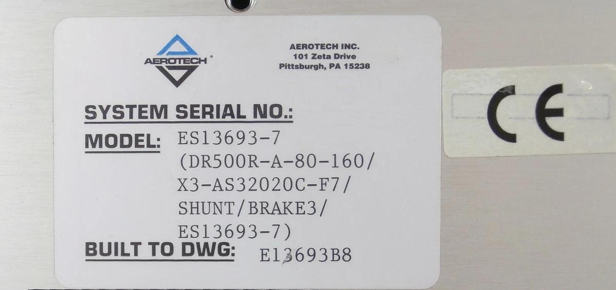 Used Aerotech ES13693-7 Stage Motion Controller DR 500 AMAT 0190-A0000 200mm Working