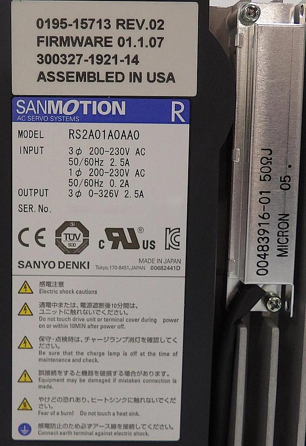 Sanyo Denki RS2A01A0AA0 AC Servo Amplifier SANMOTION R Lot of 2 New