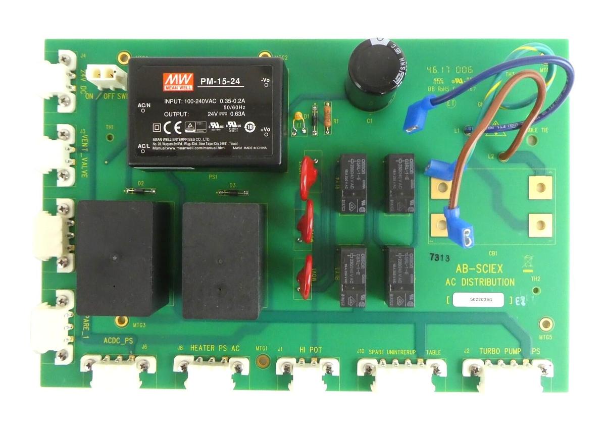 Used AB Sciex 5022039 AC Distribution PCB Board Working Spare
