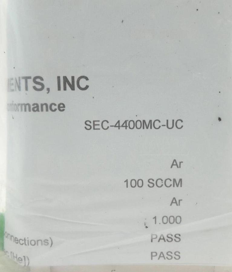 STEC SEC-4400MC-UC Mass Flow Controller MFC 100 SCCM Ar New Surplus