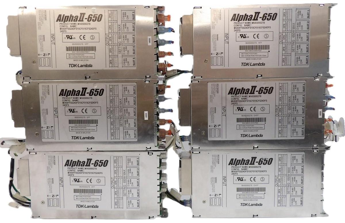 Used TDK MV65FFSS24DFS15CFS15CFS24DFS24DFS Power Supply MV6500027B Lot of 6 Working