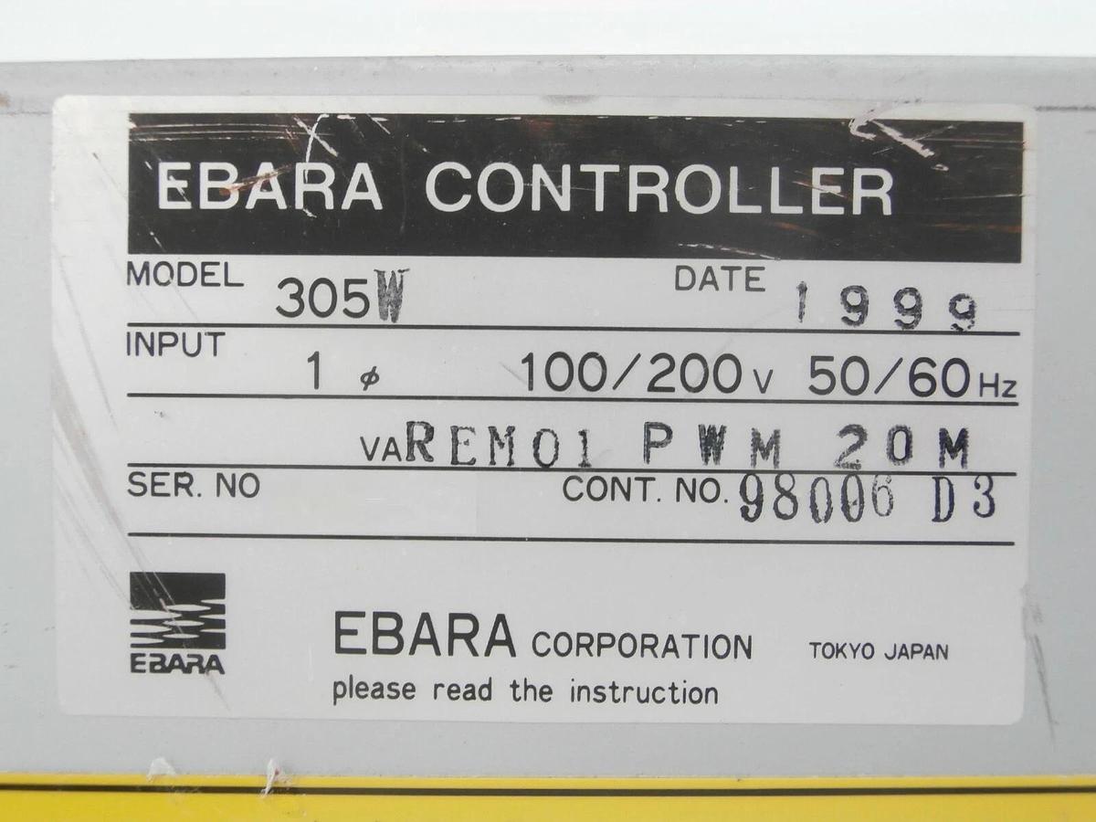 Used 305W Ebara REM01 PWM20M Turbomolecular Pump Controller Turbo Tested Working