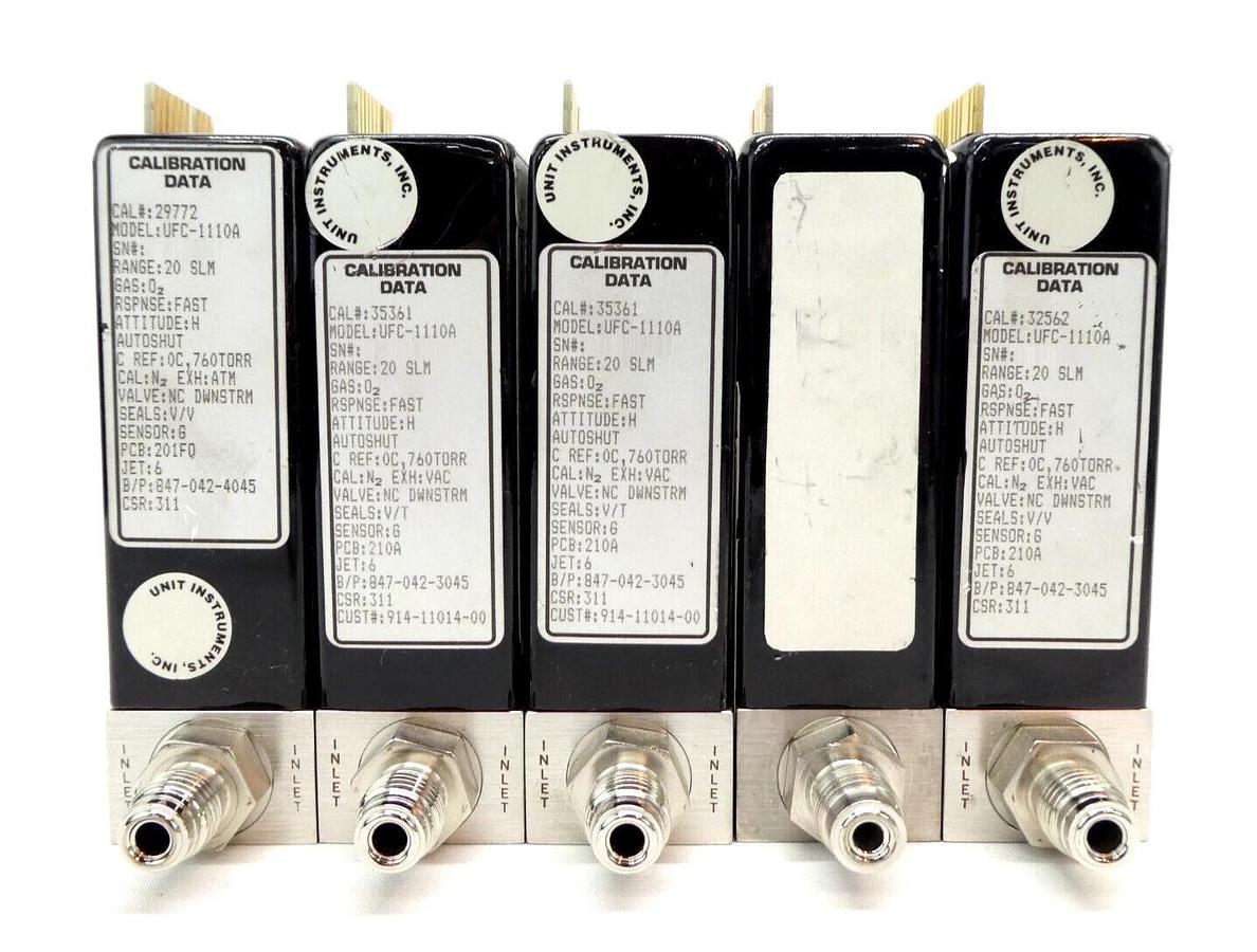 Used UNIT Instruments UFC-1110A Mass Flow Controller MFC UFC-1110 20 SLM O2 Lot of 20