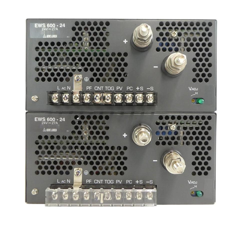 Used Nemic-Lambda EWS600P-24 Power Supply 821 Watt Reseller Lot of 2 Working