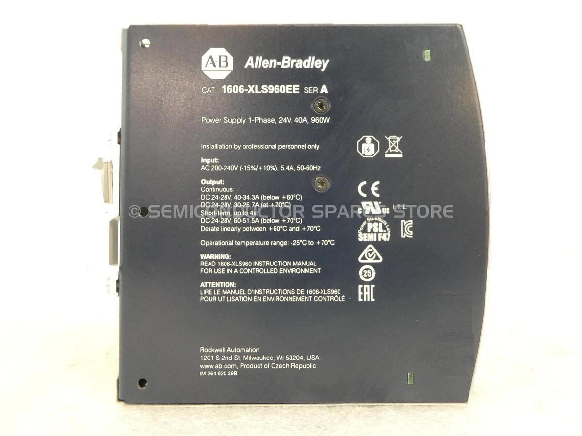 Used AB Allen-Bradley 1606-XLS960EE PLC Automation Power Supply 1606-XLS Working