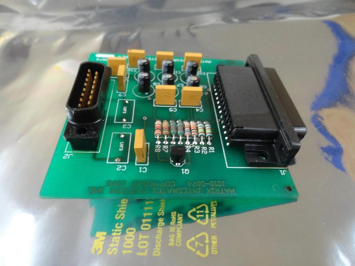 Used Matrix Integrated Systems 1010-0074 Connector PCB Board System 10 Used Working