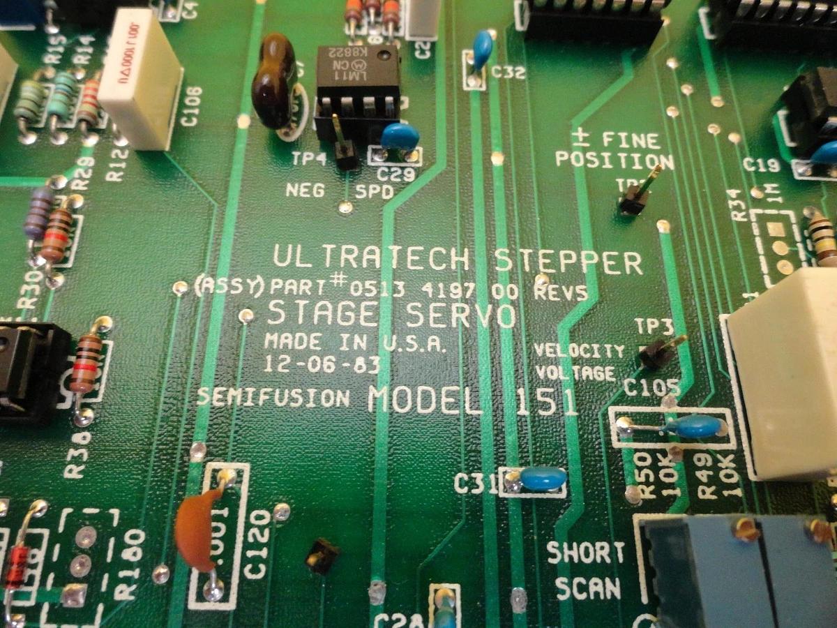 Used Ultratech Stepper 0513-555000 Servo Stage PCB Card Semifusion Model 151 Used