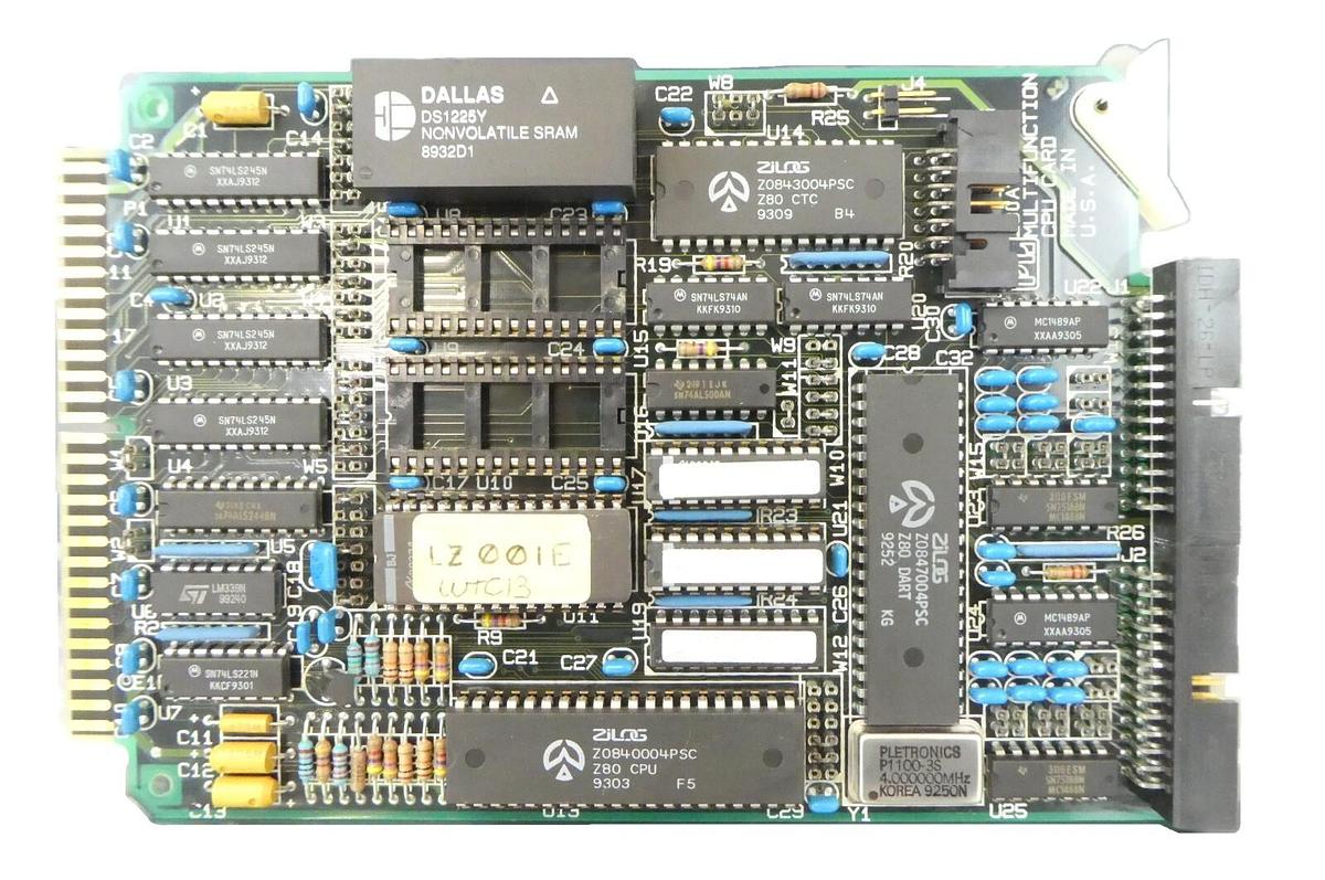 Used Prolog Z80A Multifunction CPU Card PCB Assembly PWB110121-003 Working Surplus