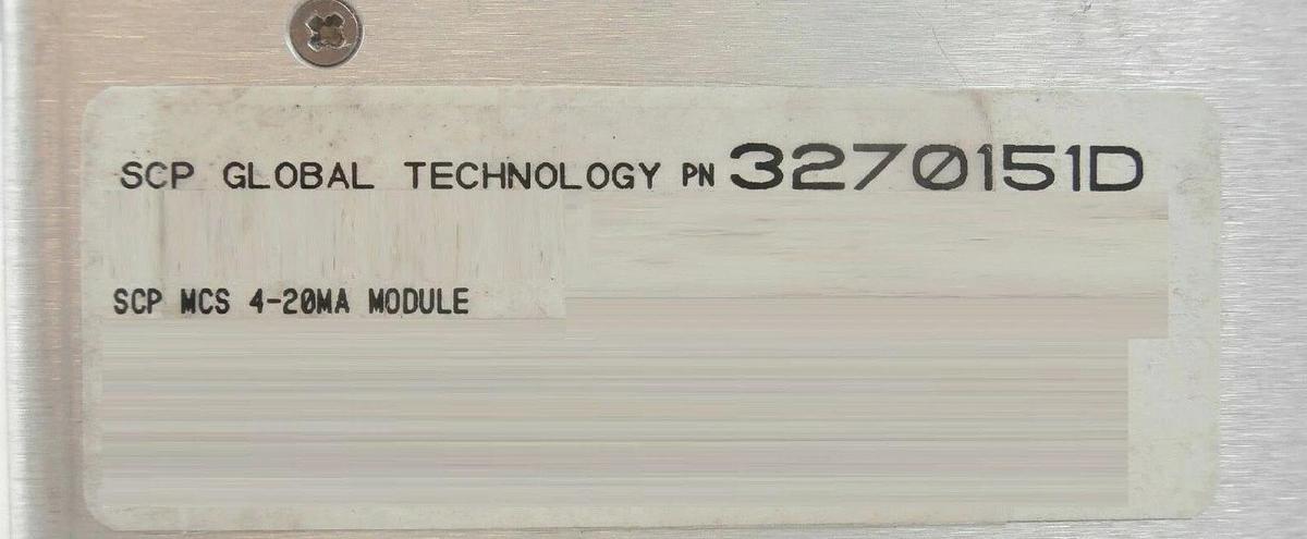 Used SCP Santa Clara Plastics 3270151D MCS 4-20 MA Analog Module Working Surplus