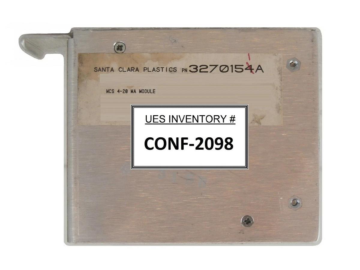 Used SCP Santa Clara Plastics 3270151A MCS 4-20 MA Analog Module Working Surplus