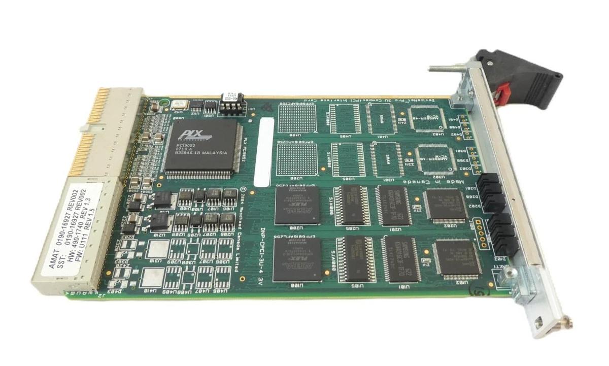 Used SST Woodhead DNP-CPCI-3U-4 DeviceNet Scanner PCB Card AMAT 0190-16927 Working