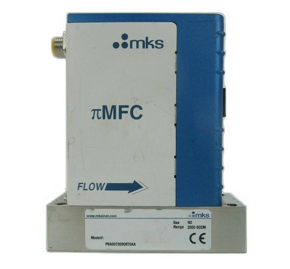 Used MKS Instruments P8A007203C6T0AA Mass Flow Controller πMFC 2000 SCCM H2 Working