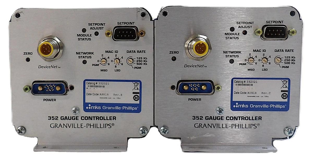 Used Granville-Phillips 352021 Ion Gauge Controller Series 352 MKS Lot of 2 Working