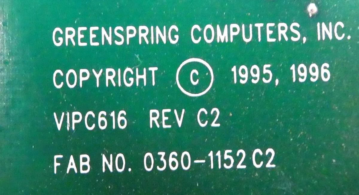 Used Greenspring Computers VIP616 Rev C2 Industry Pack PCB Card Working Surplus