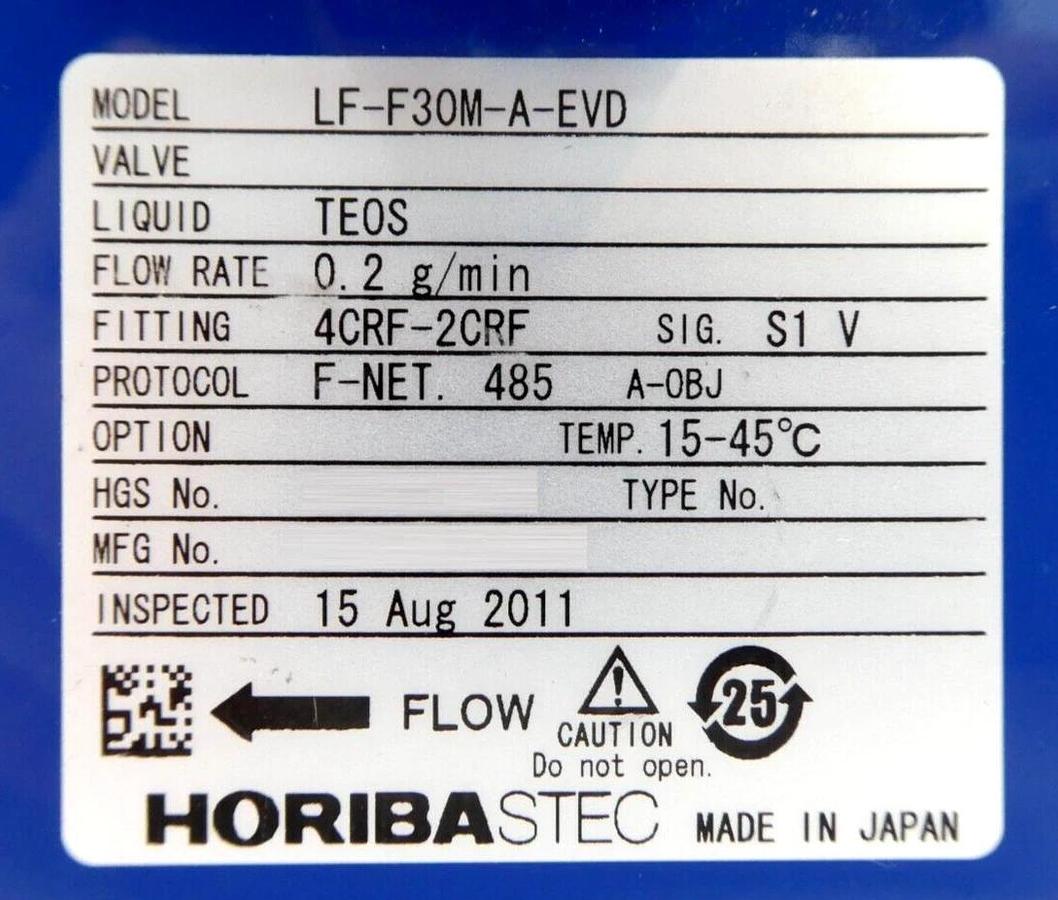 Used Horiba STEC LF-F Liquid Mass Flow Meter LF-F40M LF-F30M Reseller Lot of 2 Spare
