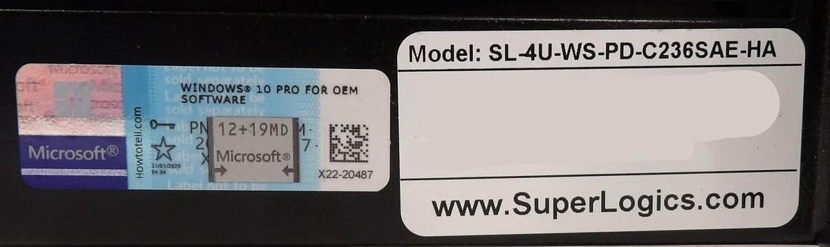 Used SuperLogics SL-4U-WS-PD-C236SAE-HA Rack Mount Server PC Working
