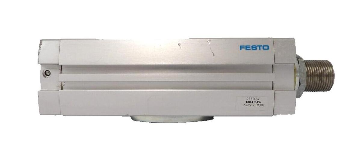 Used Festo DRRD-32-180-FH-PA Rotary Cylinder Swing Drive Working Surplus