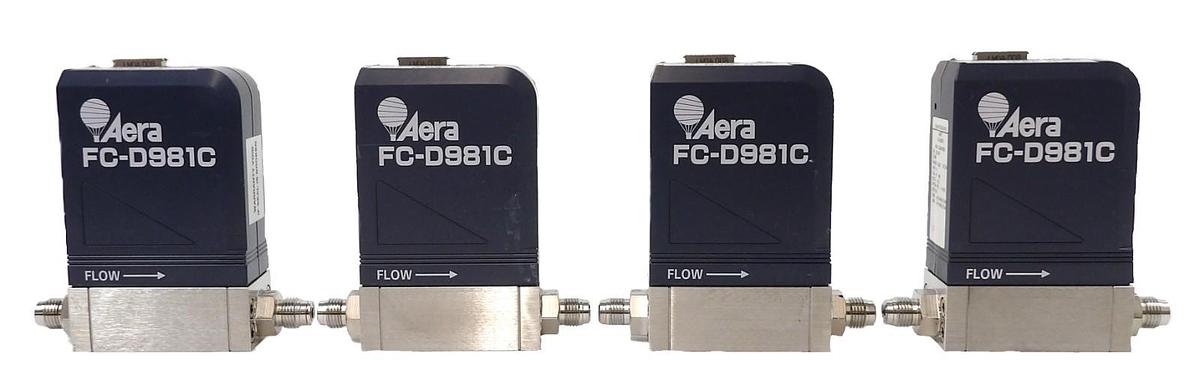 Used Aera FC-D981C Mass Flow Controller MFC 10000 SCCM Lot of 4 Surplus