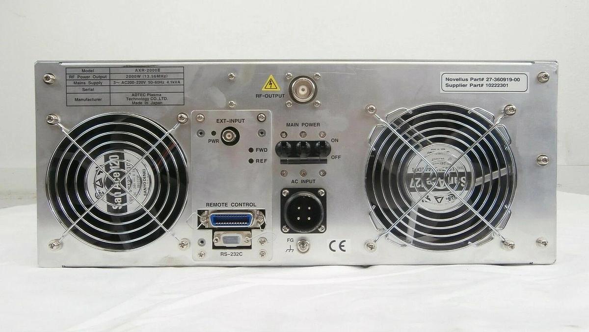 Used ADTEC AXR-2000III 2000W RF Plasma Generator Novellus 27-360919-00 Tested Working