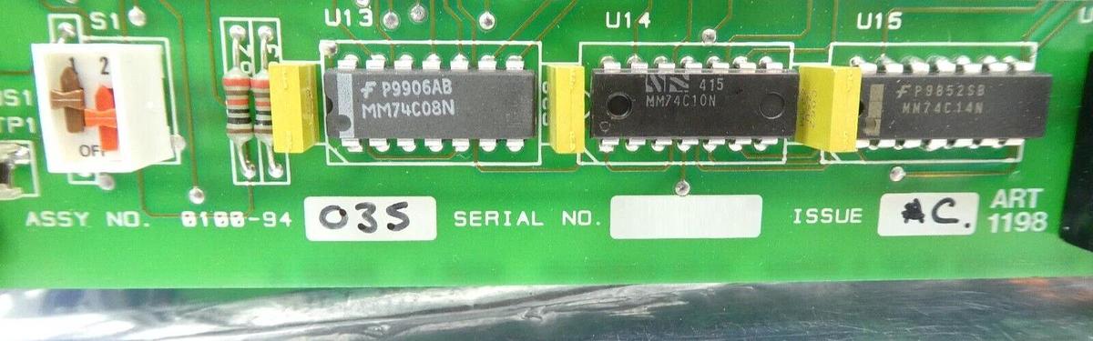 Used AMAT Applied Materials 0100-94035 Orienter Interlock PCB Card Working Surplus