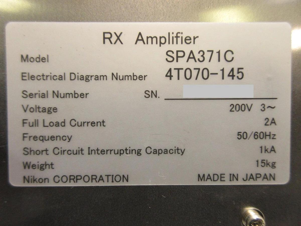 Used Nikon 4T070-145 RX Amplifier Module SPA371C 4S013-684-1 NSR Series Working