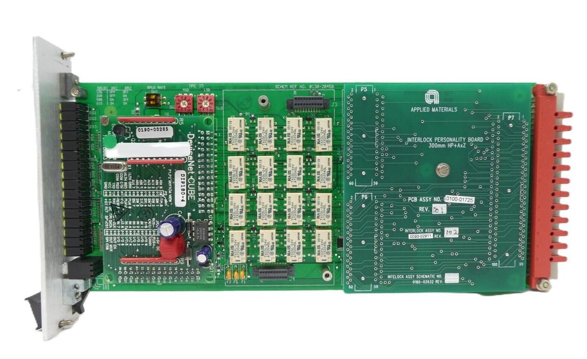 Used AMAT Applied Materials 0090-02911 HP+ AXZ Chamber Interlock PCB Card 0100-20458