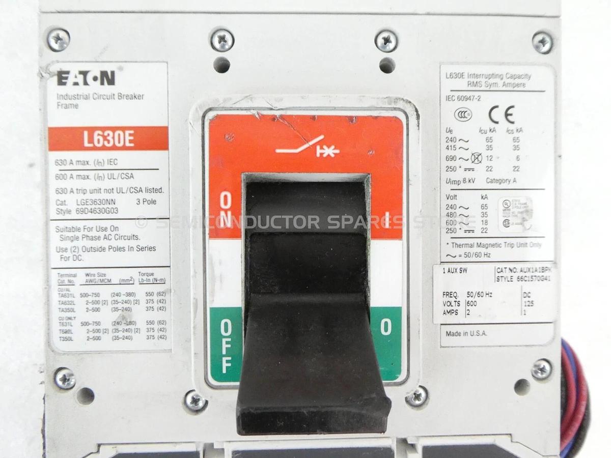 Used Cutler-Hammer LGE3630NN Industrial Circuit Breaker L630E ELLBN3400W AMAT Working