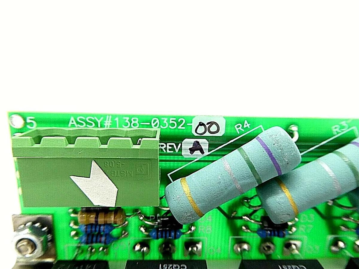 Used Dynatronix 138-0352-00 Thermal Contact Relay Board PCB 190-0352-00 Working Spare