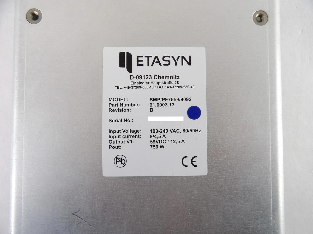 Refurbished Etasyn 91.0003.13 Turbo Pump Power Supply Module SMP/PF7559/9092 OEM Refurbished