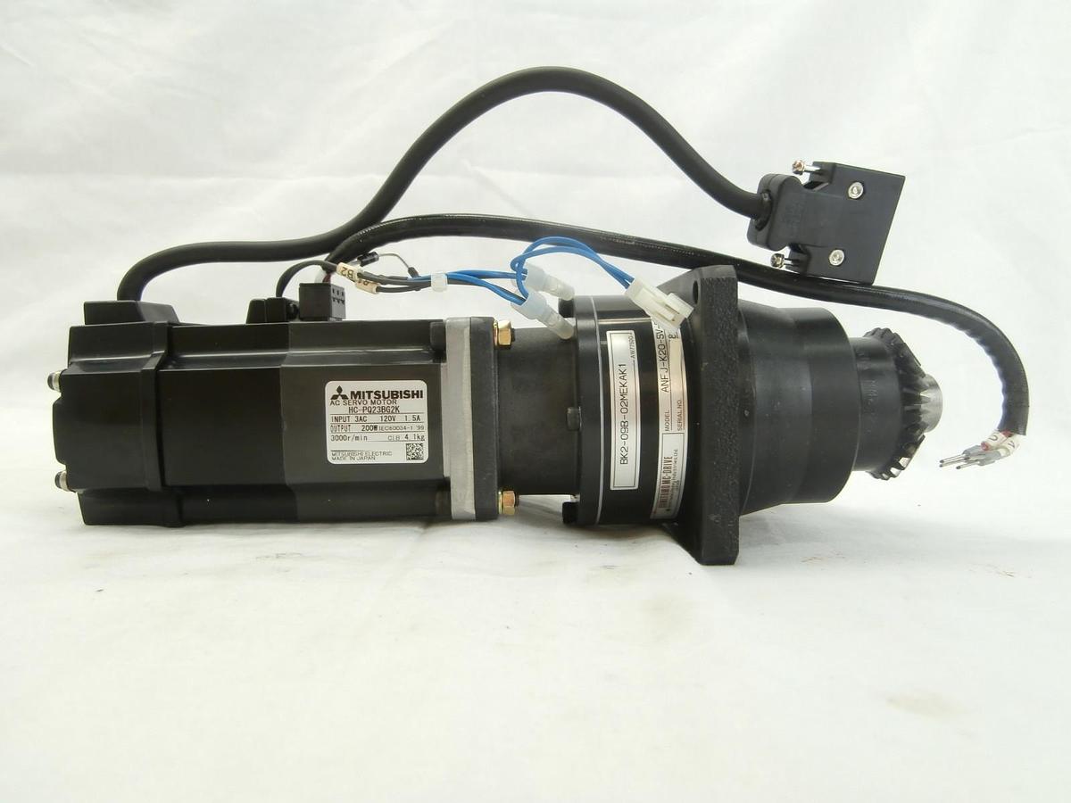 Used Mitsubishi HC-PQ23BG2K AC Servo Motor BK2-09B-02MEKAK1 Shinko VHT5-1-1 OHV Used