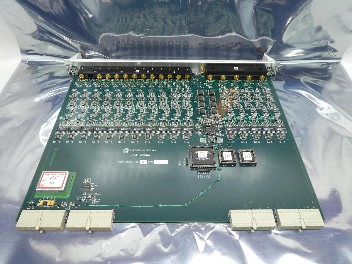 Used AMAT Applied Materials 0100-A0007 PCB Card NAP BOARD VME Working Surplus