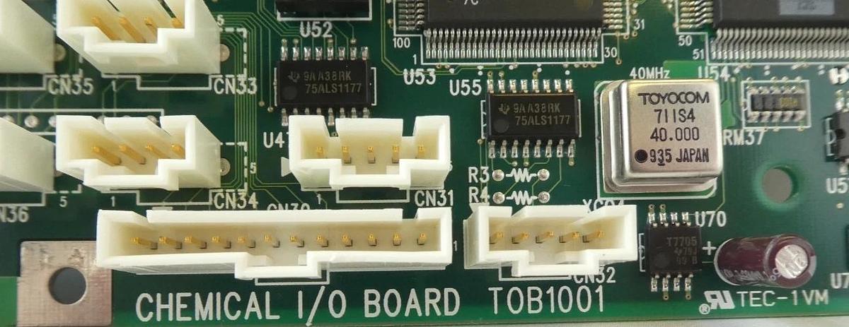 Used TEL Tokyo Electron CPC-T0001A-12 Chemical I/O Board PCB TOB1001 Working Surplus